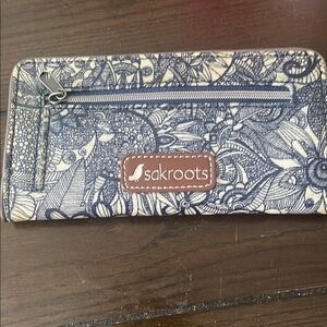Sakroots Blue and White Floral Wallet